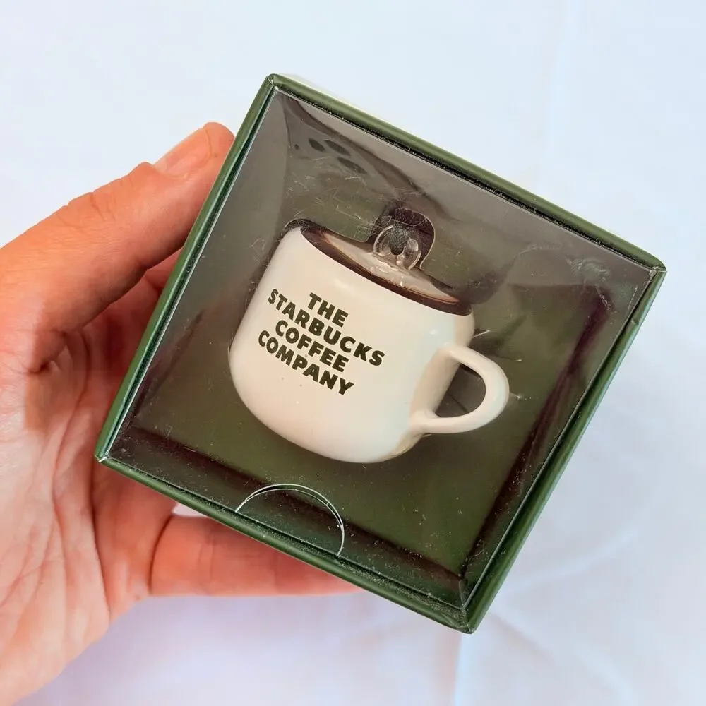 NIB Starbucks Coffee Company Limited Edition Glass Christmas Tree Ornament